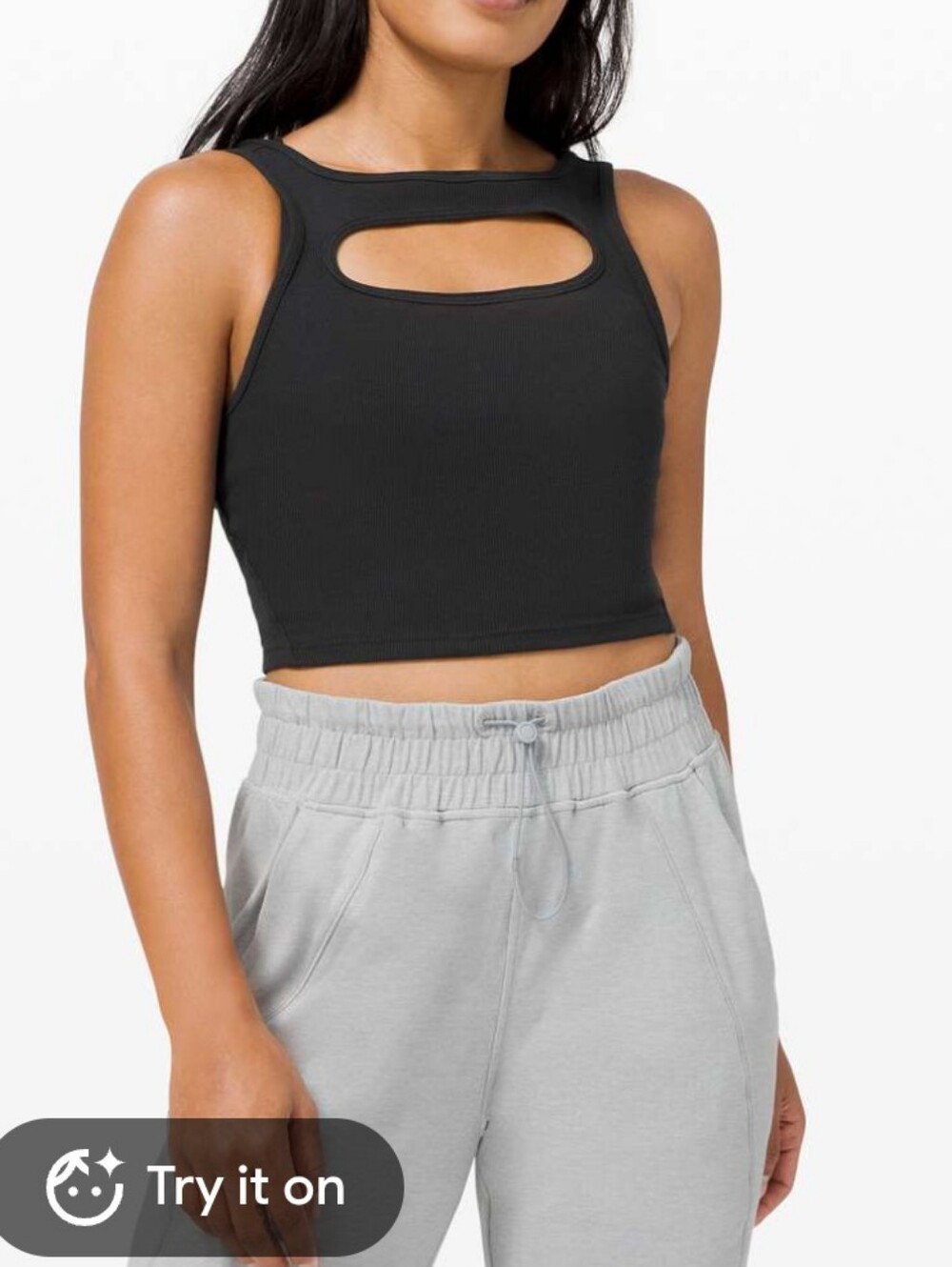 LULULEMON ATHLETICA LA Front Cut Out Crop Tank - Women's Size 6